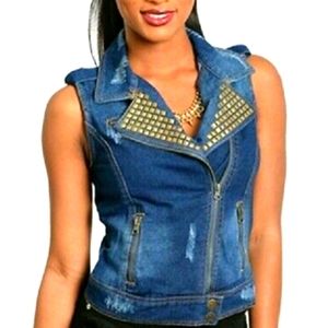 Cutest denim vest ever! Dolled Up sz XS